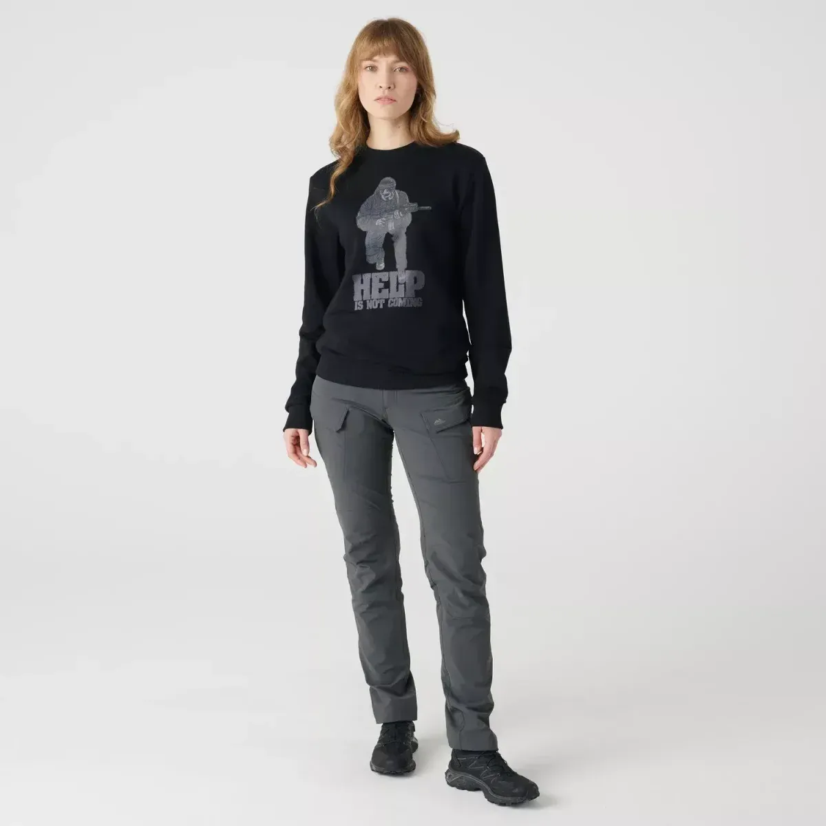 Свитшот Crewneck — карманы и фурнитура