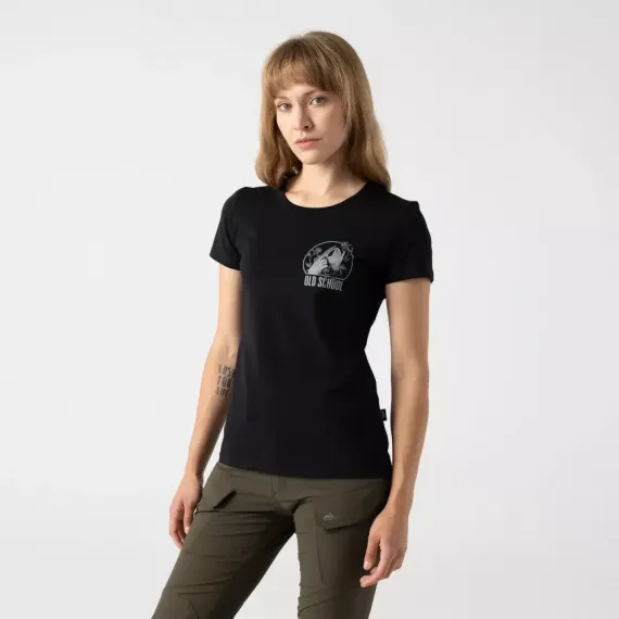 Женская футболка Helikon-Tex Women's T-shirt Slim (Old school), Black