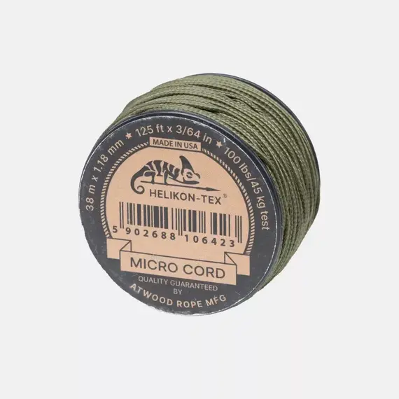 Шнур Helikon-Tex Micro Cord (125ft), Olive Drab