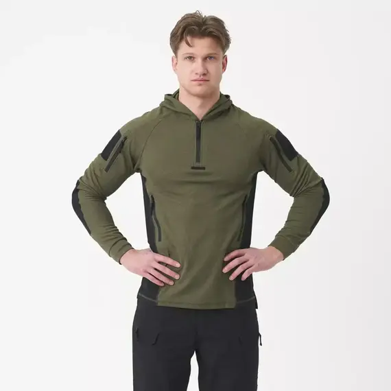 Толстовка Helikon-Tex RANGE HOODIE - TopCool, Olive Green / Black