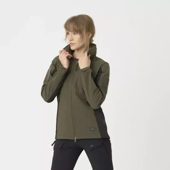 Женская куртка Helikon-Tex GUNFIGHTER Women's Jacket, Taiga Green / Black